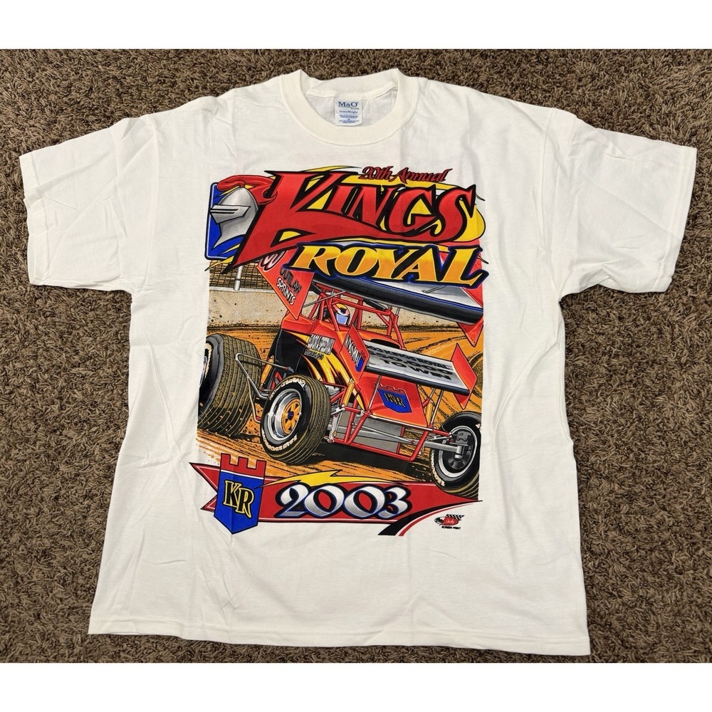 Vintage 2003 20th Annual Kings Royal Sprint Car Race Event Tee Mens Size XL